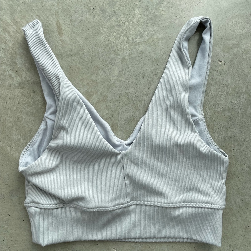 Grey sports bra